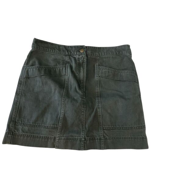 H&M Dresses & Skirts - H&M Women's Size 12 Olive Green Denim Mini Skirt with Pockets
